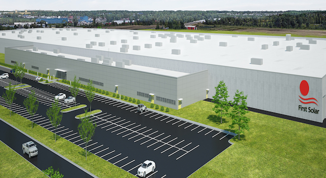 rendering of First Solar's new plant